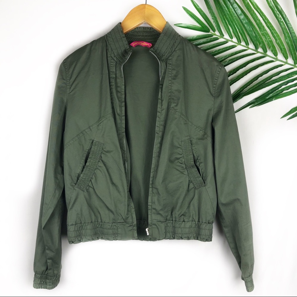 Jennyfer J Olive Green Jacket Bomber Size Medium